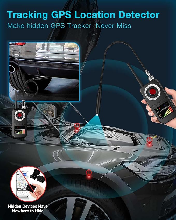 Hidden Camera Detectors,Bug Detectors, GPS Tracker Detector,Hero Privacy Pen, rf Detector,Anti spy Detector,Listening Device Detectors in Travel,Car,Bath,Office,Hotel to Protect Privacy;（Black）