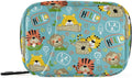 Pill Box Tiger Bear Monkey Cartoon 7 Day Pill Case Travel Pill Organizer Bag with Zipper Portable Weekly Vitamin Medicine Supplement Holder Pouch Bag