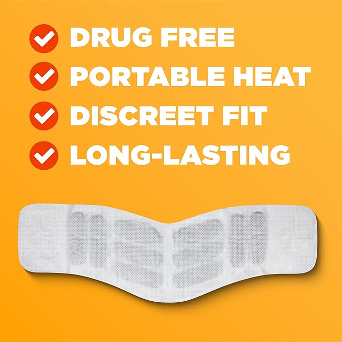 ThermaCare Heat Wraps for Neck & Shoulder Pain Relief - Portable Adhesive Heating Pads with 16-Hour Therapeutic Heat - Drug-Free Muscle & Joint Soothing Patches (11-Count)