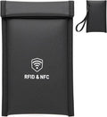 Military Grade Faraday Bags for Phones [5G/Bluetooth/WiFi/GPS] Signal Blocker, Fireproof Waterproof Anti-Scratch | Detachable Wrist Strap, RFID Blocking Anti-Tracking Pouch