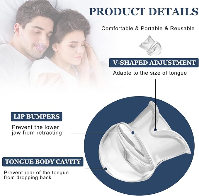 Snoring Solution - Anti-Snore Device, Reusable Snore Solution Stopper for Men/Women - MF23