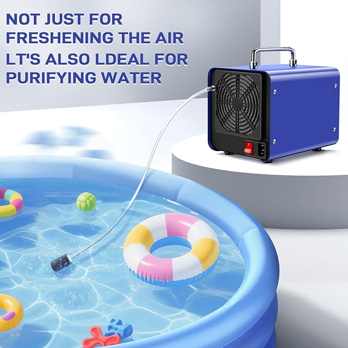 45,000mg/h Commercial Ozone Generator with 600mg/h Water Ozone - Smart Air & Water Purifier for Home, Car, Smoke, Pet Odor Removal, Fruit/Vegetable/Meat/Sea Food Cleaning