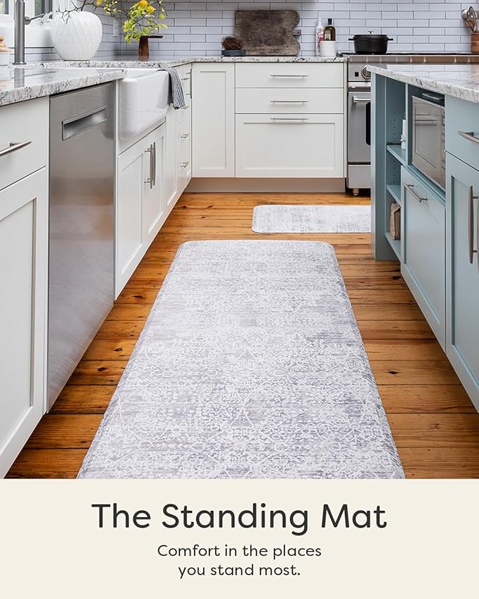 House of Noa Nama Standing Mat – Anti-Fatigue Cushioned Kitchen Mats for Floor | Ergonomic Bounce-Back Foam Kitchen Mats | Anti-Fatigue Mats for Kitchen & Standing | Minerals Quartz | 30" x 72"