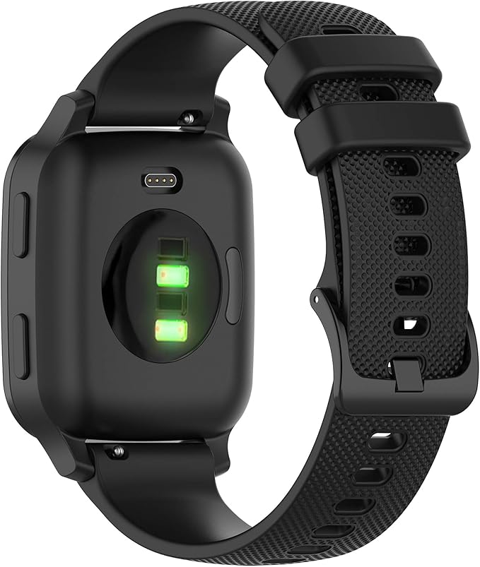 Compatible with Garmin Venu Sq Bands for Women Men, 20mm Quick Release Silicone Replacement Band Wristbands Straps Bracelet Fit for Garmin Vivoactive 3 Music, Forerunner 245 645 (Black)