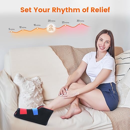 LIGHTIUM Red Light Therapy for Feet – FSA Eligible HSA Infrared Light Therapy Foot Wrap with 660nm Red & 850nm Near Infrared LEDs, Heat Therapy & Timer for Neuropathy, Joint, Ankle, Heel & Daily Foot Pain Relief
