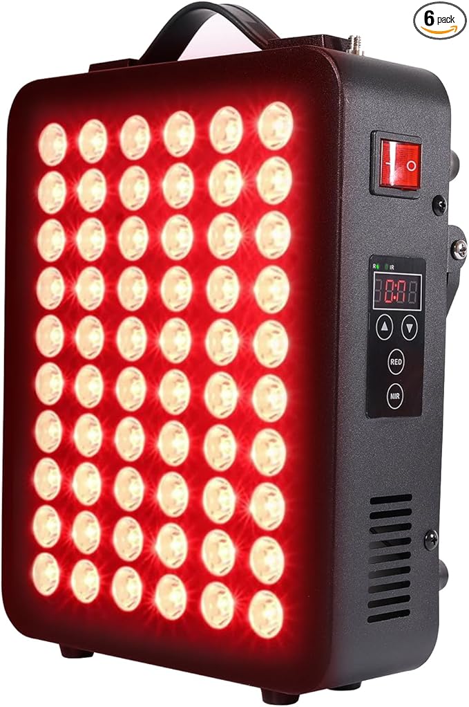 Red - Light - Therapy- Infrared Light 660nm 850nm High Power Panel Dual Chip Clinical Grade LED Device with LED Touch Screen 300W (Black)
