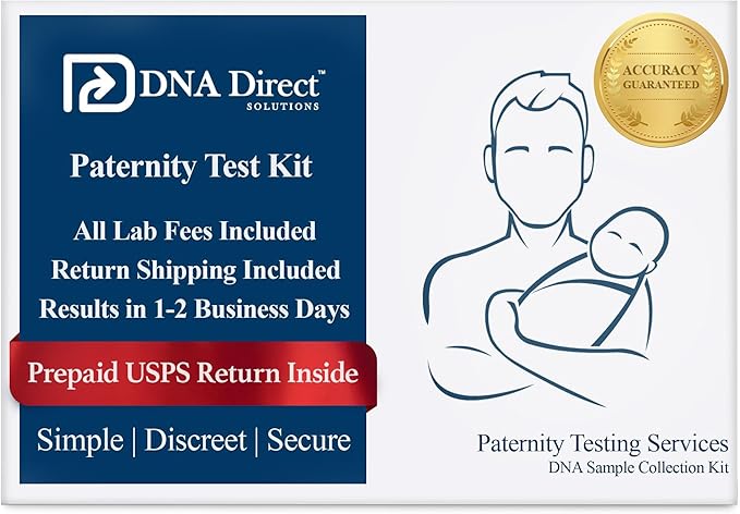 DNA Direct - Reliable At-Home Paternity Test for Child and Father, Fast and Dependable Paternity Test Results in 1-2 Days, All Lab Fees and USPS Return Included