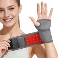 Carpal Tunnel Wrist Massager with Heat, Heated Wrist Wrap for Wrist Pain Relief, Cordless Wrist Massager for Arthritis, Repetitive Strain & Daily Wrist Soreness，3 Heats, 3 Massages, Red Light