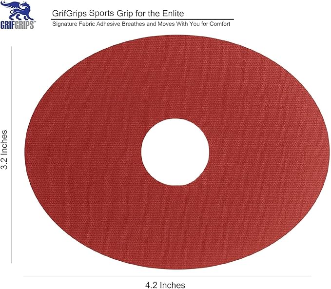 GrifGrips Oval CGM Adhesive Patches — CGM Covers Sensor Patch Overpatch Compatible for Libre 2/3, Guardian 4, Enlite Sensor - Original Adhesive Pack of 15 - Red