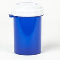 Five Star Supplies Thumb Tab Plastic Pill Bottles - Reversible Cap Easy Open & Child Resistant - Pill Container Prescription Vial - Easy Open/Push N Turn (Blue, 30 DRAM 100 ct.)