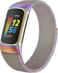 surundo Compatible with Fitbit Charge 6/Charge 5 Bands for Wmen Men, Metal Mesh Milanese Loop Adjustable Strap Replacement for Fitbit Charge 6/Charge 5 Advanced Fitness & Health Trackers