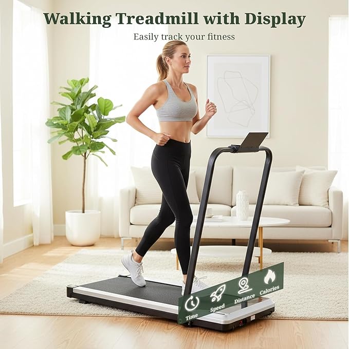 Walking Pad Treadmill, 3 in 1 Portable Under Desk Treadmills for Home Small Space, Quiet Compact Folding Treadmill with Remote Control, 320 LBS Capacity
