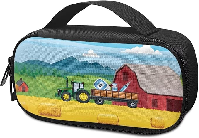Rnyleeg Funny Truck Diabetic Bags for Supplies for Women Men Insulin Travel Case with Handle Small Size Insulin Bag for Diabetics Glucose Meter Case for Camping Hiking
