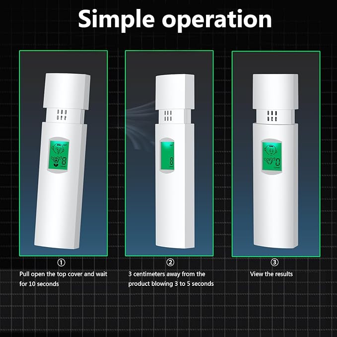 Oral Odor Breath Detector Portable Oral Odor Breath Checker Rechargeable Bad Breath Freshening Tester, Professional Breath Odor Detector Tool for Personal Oral Freshness Testing