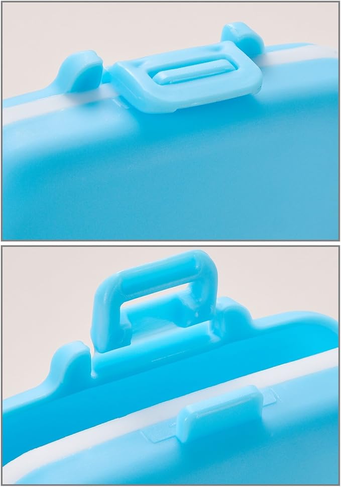 JOVITEC 4 Pack Small Pill Cases Plastic Waterproof 3 Removable Compartments Pill Organizer Box Holder Medicine for Daily and Travel Use