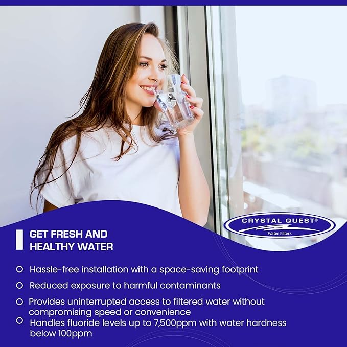 Crystal Quest Arsenic Water Filter Cartridge – Reduces Arsenic – Long Lasting, Easy to Install, High-Capacity, Steady 3 GPM Flow – Improves Water Quality for Home and Office - 4-5/8" x 20"