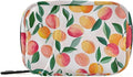 Travel Pill Case Peach with Leaf Weekly Small Pill Box 7 Day Pill Box Pill Organizer Bag