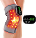 Knee Massager with Heat and Red Light Therapy and Vibration, 660nm & 850nm Infrared Red Light Therapy for Pain Relief, 5000mAh Protable Rechargeable Heated Brace for Knee, Joint, Elbow, Shoulder