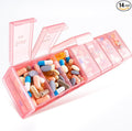 Daviky Extra Large Weekly Pill Organizer 2 Times a Day, XXL Pill Box 7 Day with AM PM Large Compartments, BPA-Free Daily Medicine Case, Jumbo Pill Holder for Fish Oils, Vitamins & Supplements