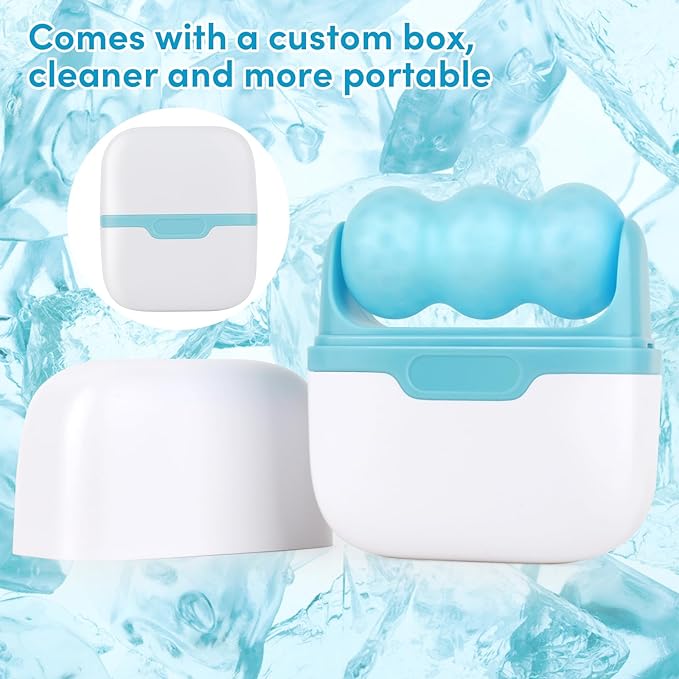 Ice Roller for Face,Eyes,Cooling to Tighten Brighten Complexion,Soothing Skin Care Tool,Massager Under Eye Puffiness,Gift for Women