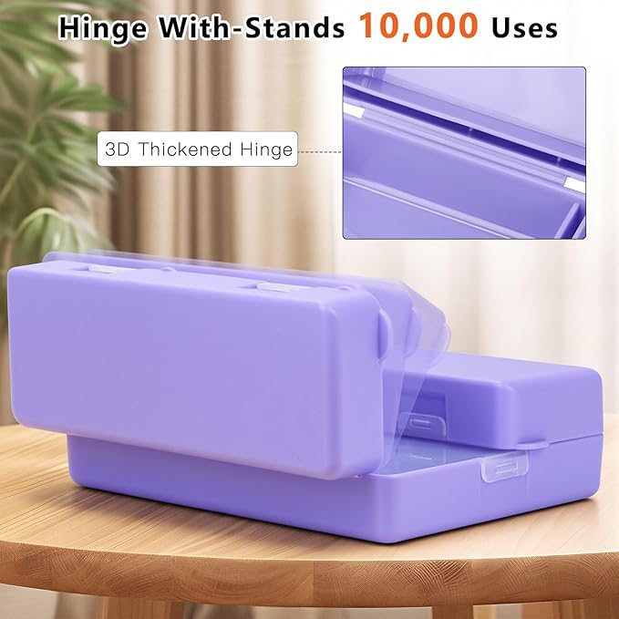 FYY Daily Pill Organizer,7 Compartments Portable Pill Case Travel Pill Organizer,[Folding Design] Large Pill Box for Purse Pocket to Hold Vitamins,Cod Liver Oil,Supplements and Medication-Purple