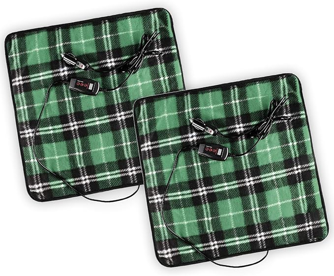 ZONETECH Green Plaid Warming Pad, Warms on Cold Weather, Perfect Sizing for Pets