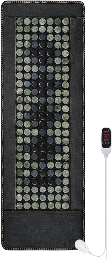 Infrared Heating Pad for Back, Full Body 72"x24", 6X Pain Relief with Natural Jade & Tourmaline, for Waist, Abdomen, Thigh, Hip, Neck, Shoulders & Back, Heats up to 154℉, Auto Shut-Off