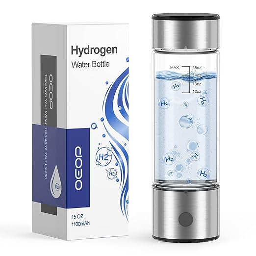 Hydrogen Water Bottle, 2200PPB in 3 Mins Hydrogen Water Generator, SPE PEM Technology, 14oz Portable Hydro Water Machine for Home, Travel, Gym | Best Health Gift for Family & Friends