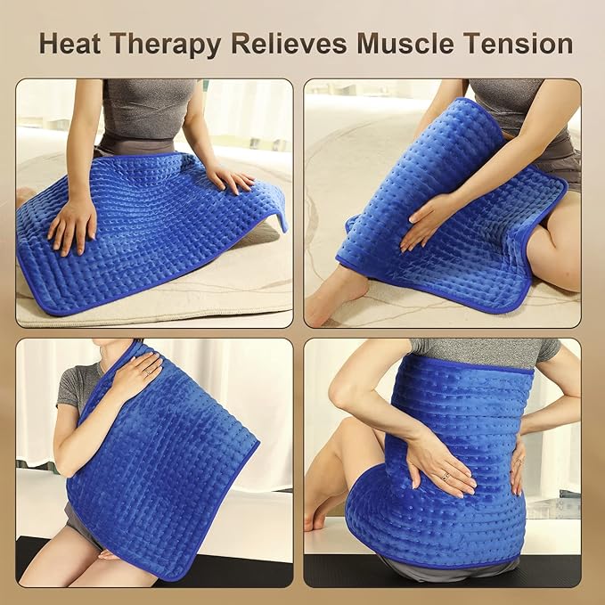 Heating Pad for Back Pain Relief - Birthday Gifts for Women Men 17" x 33" Size Extra Large Heat Pad Moist Heat Therapy for Shoulders Neck Pain Relief Cramps Arthritis Relief