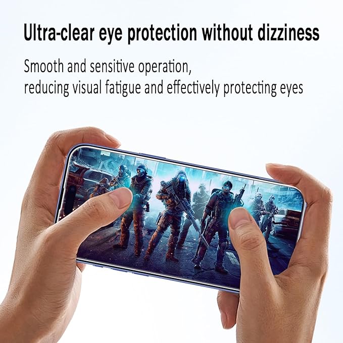 HPTech 2 Pack Anti Blue Light Screen Protector for iPhone 16 / iPhone 15 Eye Protection Tempered Glass Film, Easy to Install, Bubble Free