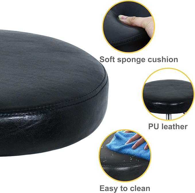 ZENY Adjustable Swivel Stool Chair Hydraulic Rolling Stool for Beauty Salon Massage Spa Medical Tattoo Drafting, Black