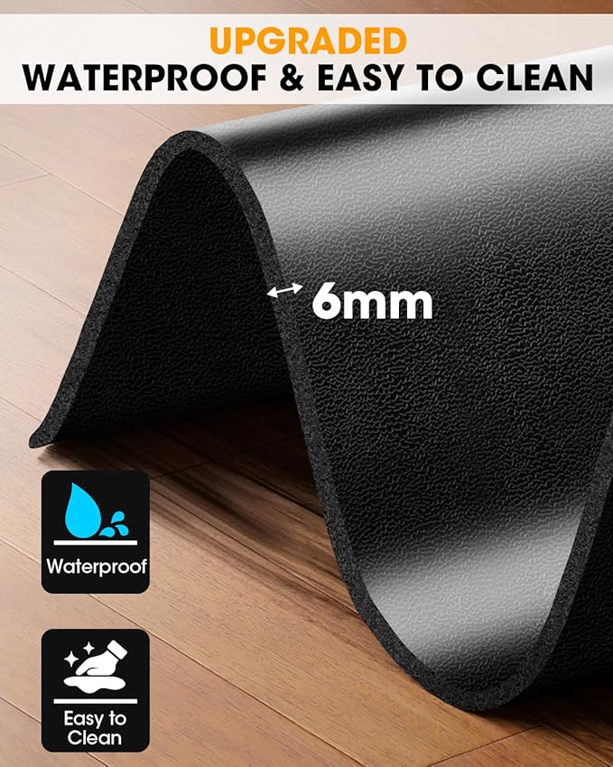 Walking Pad Mat for Carpet Floor, 102"x36", Treamill Mat for Hardwood Floors, High Density, 1/3 Thickness, Folable, Floor Protection for Bike, Elliptical, Treadmill