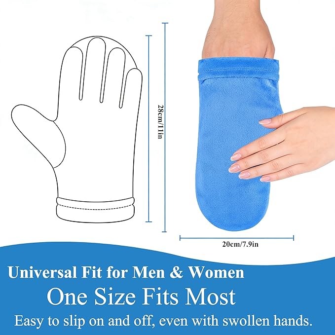 Hot & Cold Therapy Gloves | Ice & Heat Pain Relieving Mittens | Microwavable & Freezable, Arthritis, Finger & Hand Injuries, Carpal Tunnel - Small, Medium