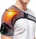 Shoulder Heating Pad with Massage, Cordless Heated Shoulder Wrap for Pain Relief, Deep Tissue Shoulder Massager for Rotator Cuff & Shoulder Brace Support