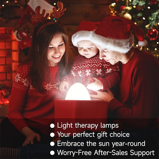13,000 Lux Daylight Lamp, UV-Free Flicker-Free Light Therapy Lamp with 3 Color Temperatures, Dimmable Desk Light with Timer & Remote for Mood, Energy & Concentration, Home Office