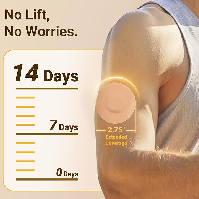 Libre 3 Sensor Covers Waterproof, 20 Pack Freestyle Libre 3 Plus Sensor Covers, Bump-Proof with Hard Cap, Waterproof Breathable Medical CGM Adhesive Patches, 14-Day CGM Protection (Warm Tan)