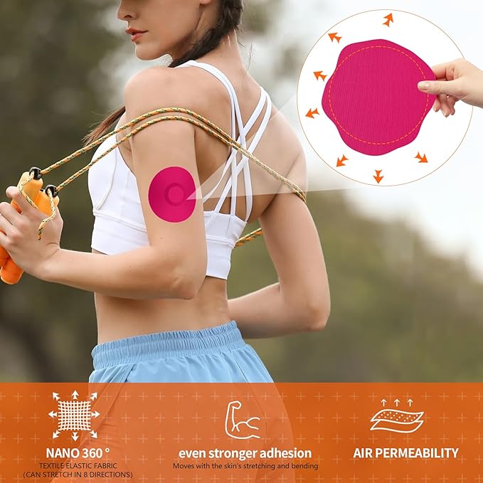 20pcs Sensor Covers for Libre 3 & Lingo Waterproof, Adhesive Patches for Lingo,Sweatproof CGM Protector,Lasts for 14 Days (10 Mix Color, Libre 3)