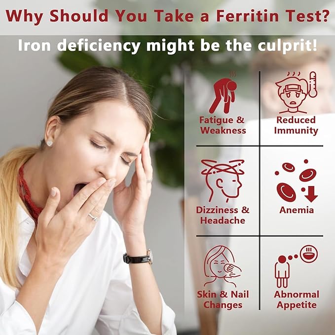 Iron Deficiency Test Kit – Accurate & Easy at-Home Test to Monitor Iron Levels, Suitable for Both Children and Adults（1Test）
