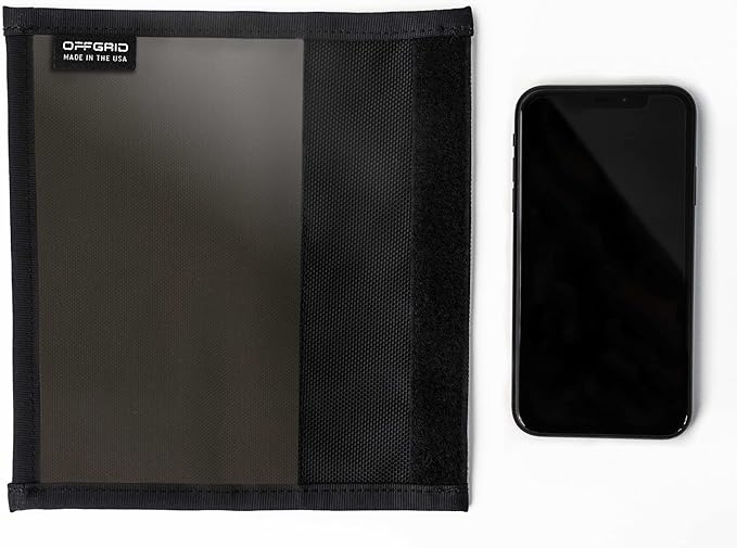 OFFGRID by EDEC - Cell Phone Faraday Bag with Window - Signal Blocking, Anti-Tracking, Anti-Spying, EMP Protection for Cell Phones, Key Fobs and Credit Cards