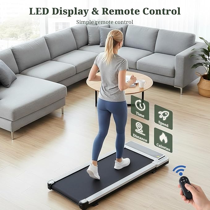 Walking Pad Treadmill, 3 in 1 Portable Under Desk Treadmills for Home Small Space, Quiet Compact Folding Treadmill with Remote Control, 320 LBS Capacity