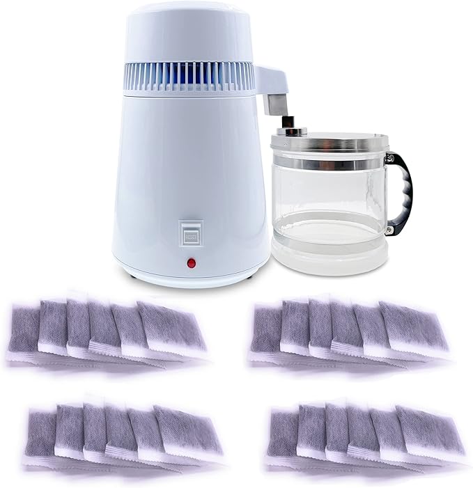 Xcivi Replacement Activated Charcoal Distiller Filters Compatible with Megahome and Other Countertop Water Distiller (24)