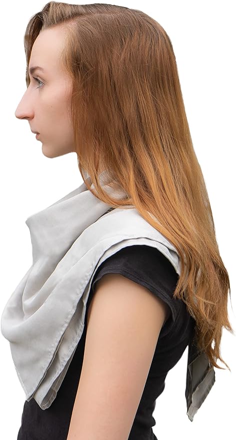 Halsa EMF Protection Scarf Silver Fiber Fabric, RF Blocking Radiation Protection from 5G, 4G, WiFi, Cellular, Bluetooth. High Shielding Efficiency, Unisex. Multiple Ways To Wear.