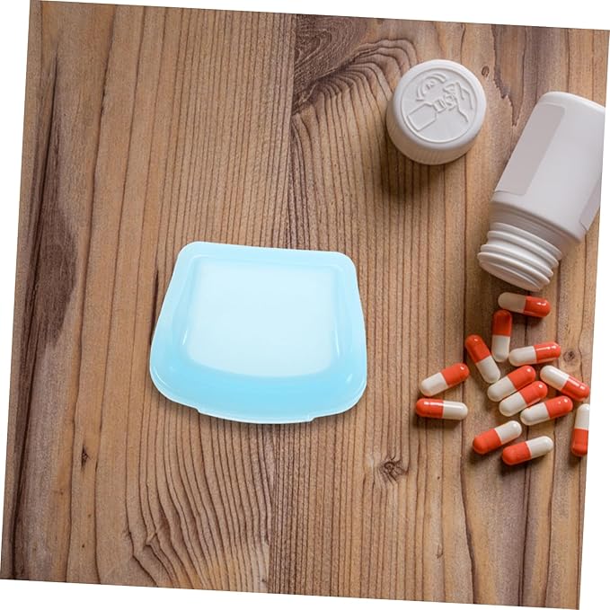 Portable Medicine Pouch Small Reusable Silicone Pill Bag Travel Organizer with Transparent Design for Easy Medication Access 2.75X2.20X0.90In