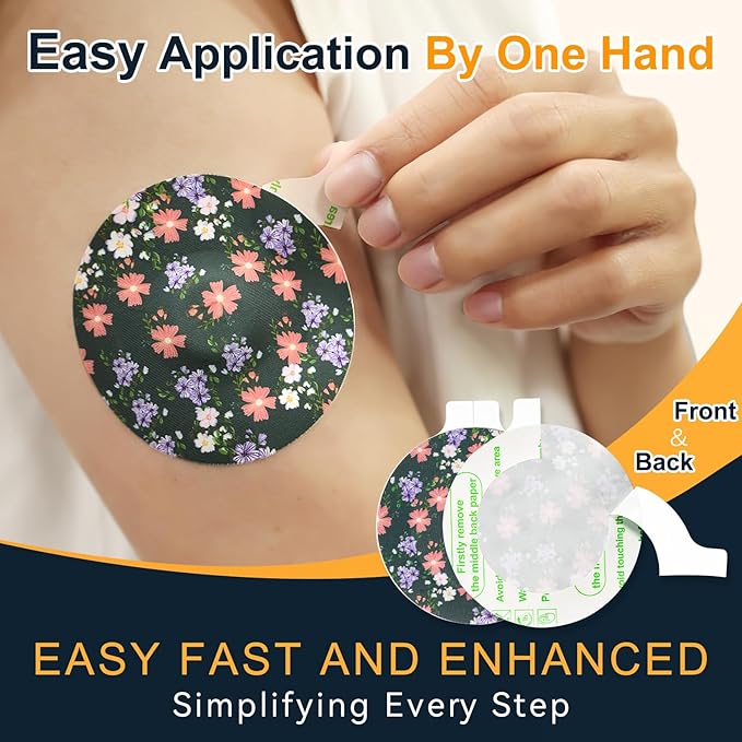 Adhesive Patches for Dexcom G7 Waterproof Sensor Covers Stelo Overpatch Latex-Free CGM Tape 15Days Long Stay Hypoallergenic Medical Glue No Hole,35Pack