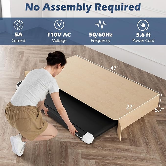 Goplus Walking Pad, 2.5 HP Under Desk Treadmill with Remote Control & LED Display, 3 Countdown Modes, 0.6-4 MPH Portable Treadmills for Home Small, Office, Free-Installation