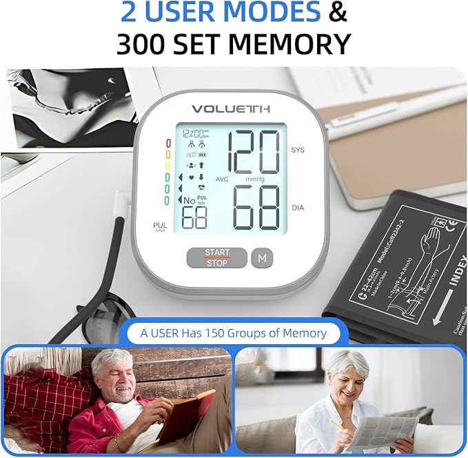 Pediatric Blood Pressure Cuff, Blood Pressure Machine for Home Use - 3 Size Cuffs, Small 4"-8", Medium 6"-10" and Large 7"-17", Perfect for Family Health Monitoring