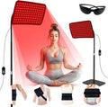 Red Light Therapy for Face and Body, 2-in-1 Near Infrared Light Therapy Lamp and Wearable Wrap Pad, 10Hz Pulse 660nm 850nm Device for Worker Body Back Pain Relieft, Gift for Parents Women Men