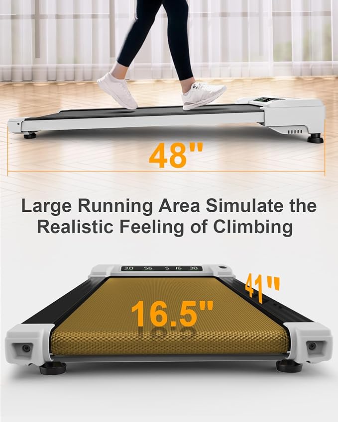 3HP Walking Pad Treadmill with 9% 5-Level Auto Incline, 360 lbs Capacity & Big LED Screen Under Desk Treadmill with Hike/Jog/Run Mode, Compact Treadmills for Home Small/Office,Assembly Free,Wider Belt