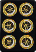 EMF Stickers Blocker Neutralize Shield Protection from Cell Phones cased and Electronic Devices WiFi 5G Tablets Laptops Computers Monitors (6Pcs Golden)