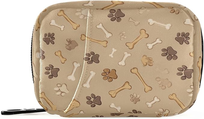 Dog Paw Print Daily Vitamin Medicine Organizer Travel Pill Organizer Daily Medicine Container Twill Pill Case Bag